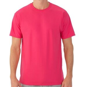 4XL Pink Men T-Shirt Crew